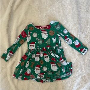 Little Sleepies Festive Green Santa Dress